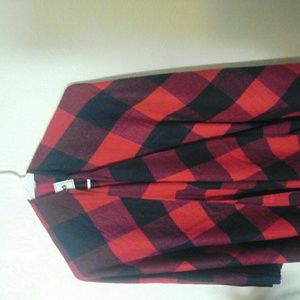 Buffalo Red and Black Poncho Shaw/ Used Once